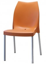 Tulip Side Chair C490. Colours: Beige, Black, Chocolate, Dark Blue, Lime, Orange, Red, White